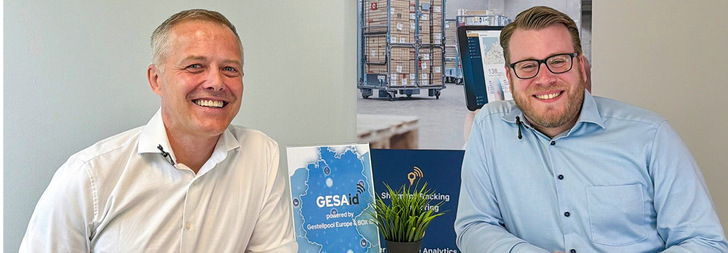Ralf Kolb, Senior Sales Manager BOX ID (l.) und Gestellpool CEO Felix Spangenberg