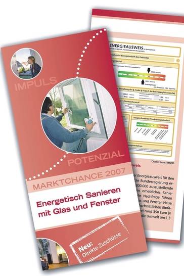 Die Broschüre „Energetisch Sanieren mit Glas und Fenster“, kann über den BF und den VFF bezogen werden.