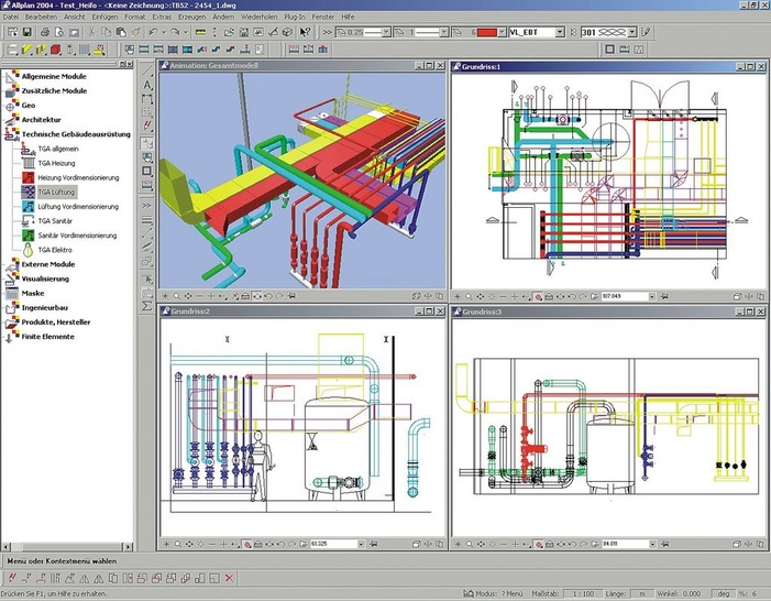 Die Übernahme von CAD-Plandaten vereinfacht die Integration der Gebäude-/Anlagensimulation in den Planungsprozess - © Bild : Nemetschek
