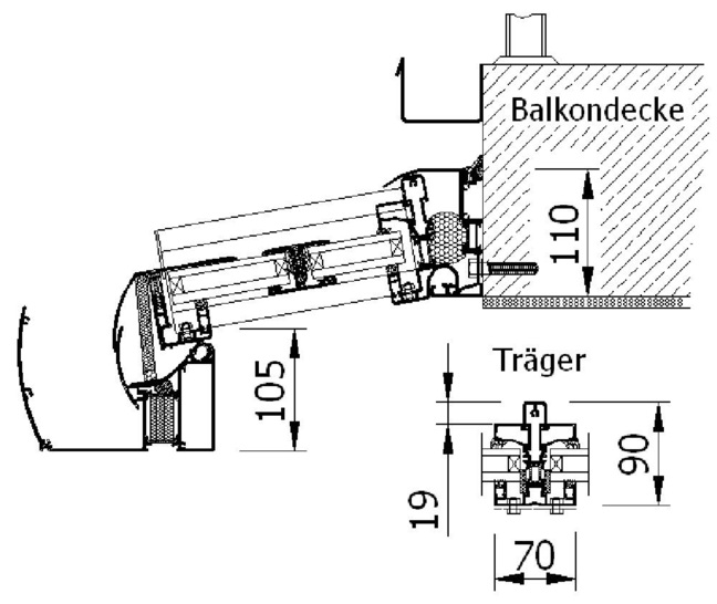 Das neue Dachsystem Mini 1.0 von Wilken lässt sich selbst an vorhandene Balkone anschließen.