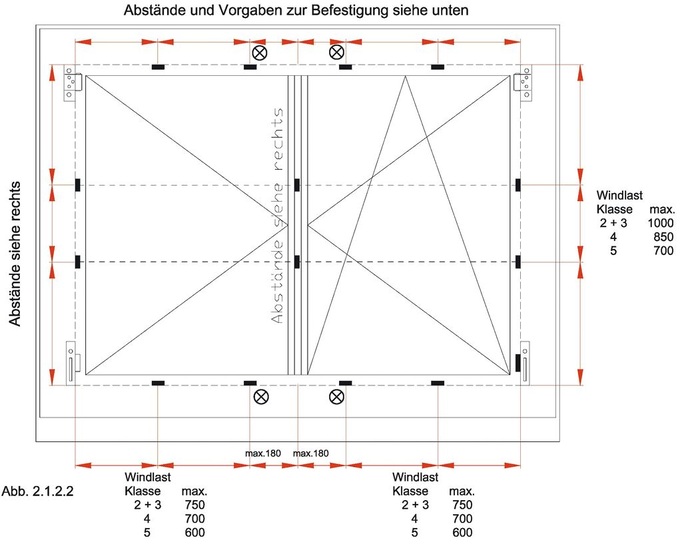 Flügelgrößen und Schließ­blechanordnungen<br />Auszug aus den CE-plus-System­unterlagen