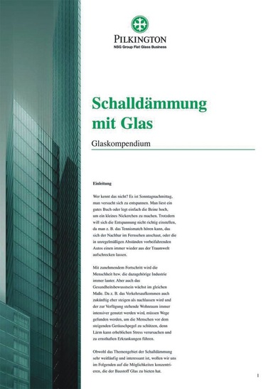 Arbeitshilfe: Mit dem neuen Glaskompendium zum Thema Schall bleiben keine Fragen offen.
