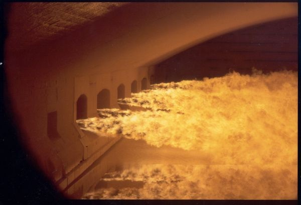 Im Inneren der Schmelzwanne.