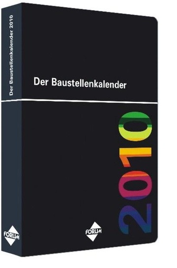 „Der Baustellenkalender 2010“ kann für 29 Euro inkl. MwSt. zzgl. Versand mit der Art. Nr. 3299/845 direkt bei der ­Forum Verlag Herkert GmbH, telefonisch unter 08233/381-556 oder per E-Mail: presse@forum-­verlag.com bestellt werden.