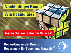 Donau-Universität Krems bietet Online-Test zu nachhaltigem Bauen.