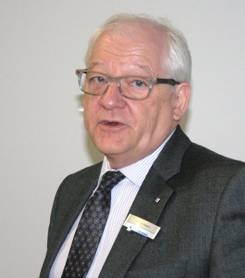 Ensinger Spartenleiter Lothar Meyer begrüßte die Gäste aus der Sanco-Gruppe.