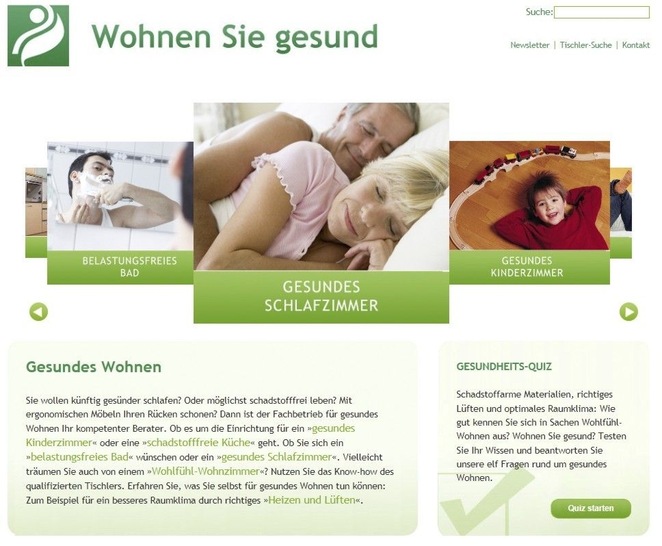 Von der Startseite aus starten die Besucher ihren Rundgang durch alle Räume der Wohnung.