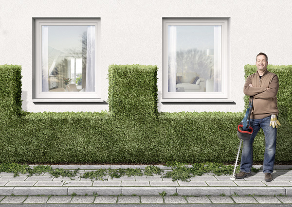 Das Motiv der Anzeigenkampagne von Rehau