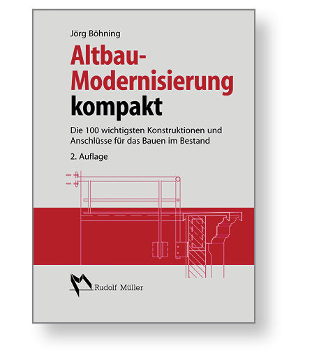 Altbau-Modernisierung kompakt, von Jörg Böhning. 2., überarbeitete Auflage 2012. DIN A6. 335 Seiten mit 168 Abbildungen und 101 Tabellen. 39 Euro, ISBN 978-3-481-02883-1.