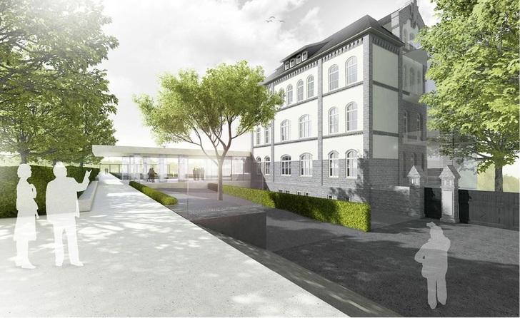 Die Region Hannover modernisiert die Gedenkstätte Ahlem: Nach energetischer Betrachtung und wirtschaftlicher Bewertung ­kommen Fenster mit 3-fach-Verglasung zum Einsatz, um hohe energetische Standards zu erreichen.