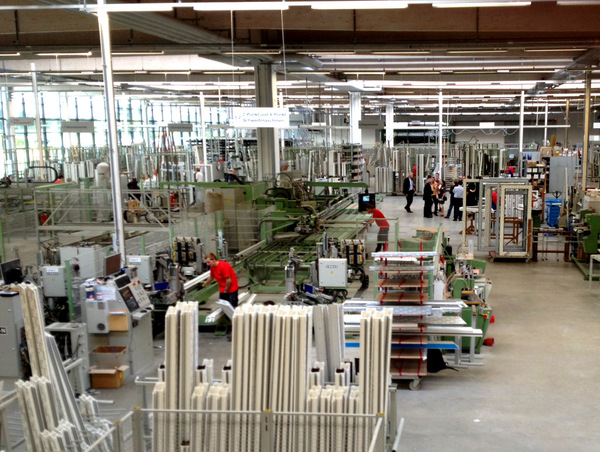 Blick in die neue Halle