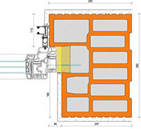 
Der Laibungsstein ist mit Phonotherm-Funktionswerkstoff und einem integrierten Fensteranschlag versehen.
