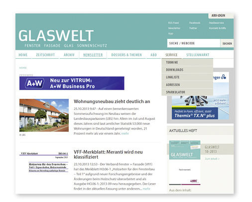 
So sehen Sie die glaswelt.de auf Ihrem PC.
