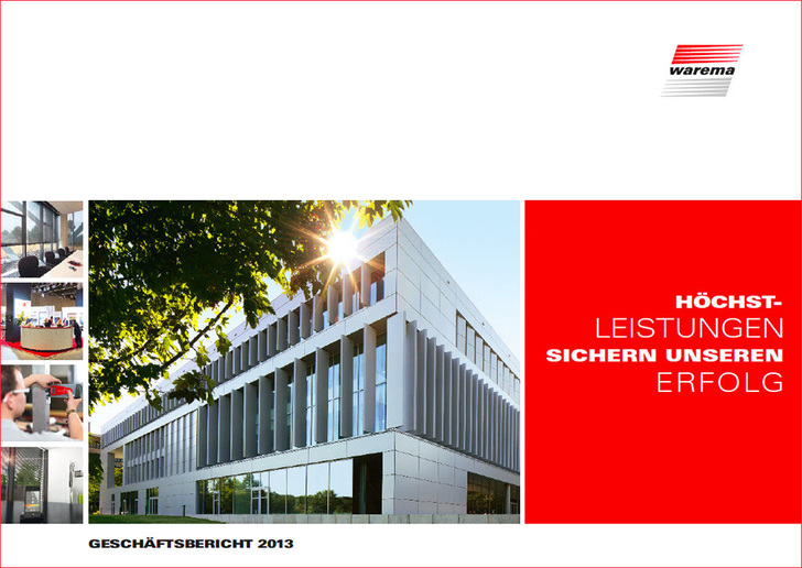 Das Titelbild des Geschäftsbericht ziert ein Gebäude der TU Darmstadt mit beweglichen Großlamellen (Architekt: Ferdinand Heide Architekt BDA)