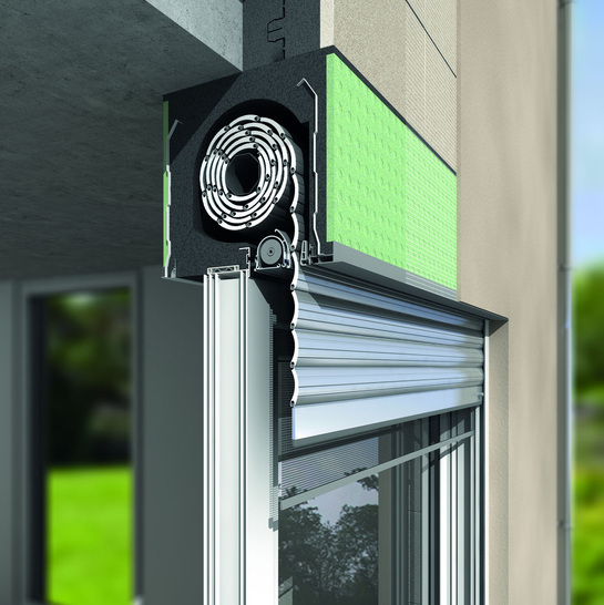 Der Querschnitt offenbart die neuen Details des Rollladenkastens.