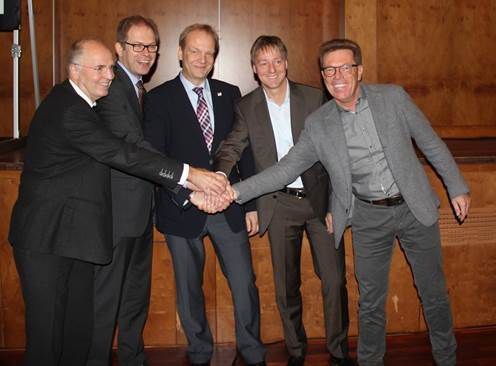 Der Vorstand der ITRS-Fachgruppe IVRSA, (v.li. Dieter Fuchs, Klaus Braun, Hans-Albrecht Kohlmann, Karl Rödelbronn, Hermann Frentzen) - © ITRS
