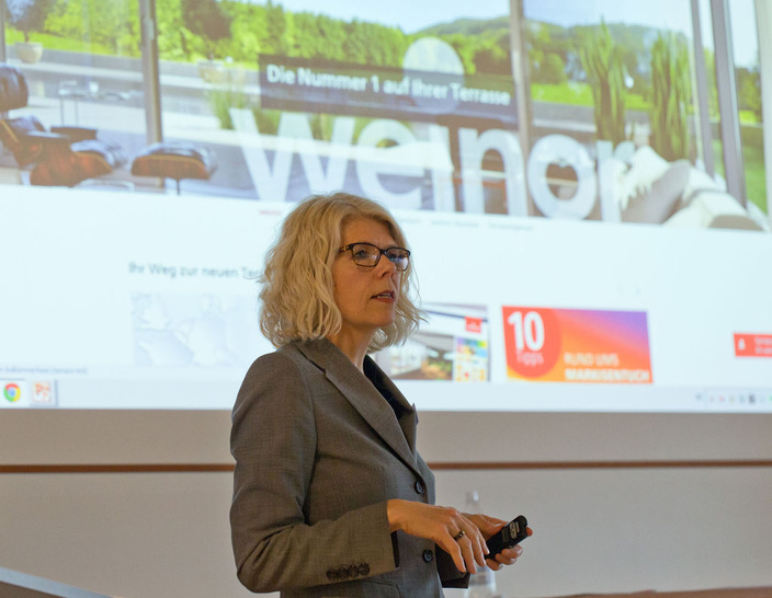 Will die Top-Partner bei ihrer Markenbildung vor Ort unterstützen: Weinor-Marketingleiterin Sylvia Hendel.