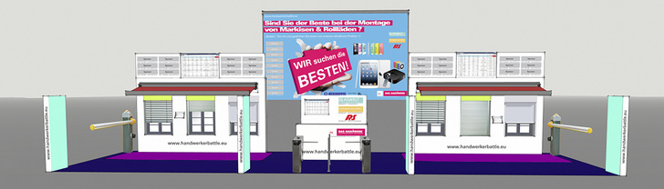 



Direkt im Eingangsbereich vor der Halle 1 und gegenüber dem R+S Verband ist der Battlestand für jeden gut sichtbar positioniert. 
