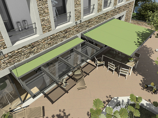 
Das Glasvordach Ardon GP2600 mit integrierter Teleskop-Markise soll ohne störende Frontstützen zuverlässig vor Sonne, Regen und Schnee schützen.



