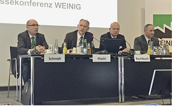 



Der Weinig-Vorstand stellt sich auf der LIGNA den Fragen der Journalisten.
