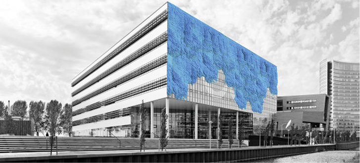 
Wachsender Sonnenschutz an der Fassade
