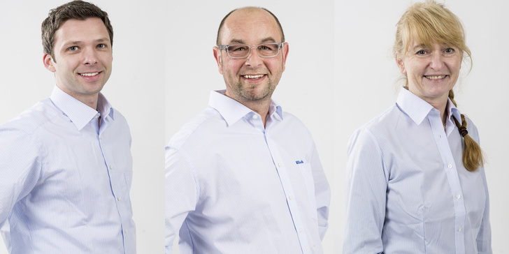 v.l.: Christoph Kubitza, Dietmar Hafner und Monika Zötzsche sind jetzt im Außendienst für Bohle aktiv.