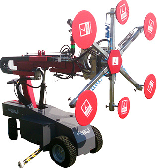 



Mit dem Glassworker lassen sich Bauelemente bis 625 kg ansaugen, heben und senken.
