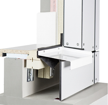 
Nach Abschluss der Bauphase verschwindet die Zarge unauffällig im Mauerwerk.
