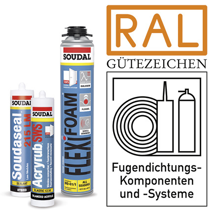 
Die Hauptproduktkomponenten des Soudal Window Systems (SWS) sind jetzt mit dem RAL-Gütesiegel ausgezeichnet.

