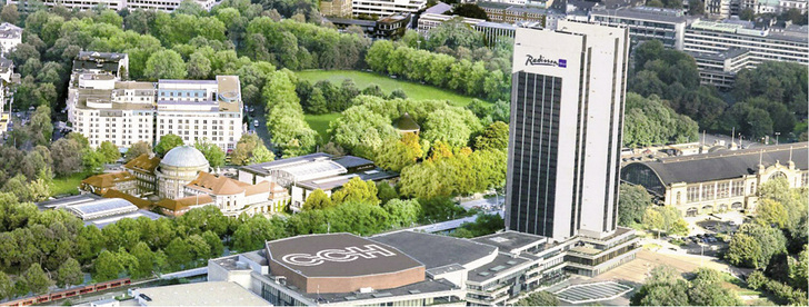 



Ein komplett neu gestaltetes Hotel Radisson Blue erwartet die Tagungsteilnehmer in Hamburg, direkt nebenan dem Dammtor-Bahnhof. Optimal ist die Anreise mit dem ICE.
