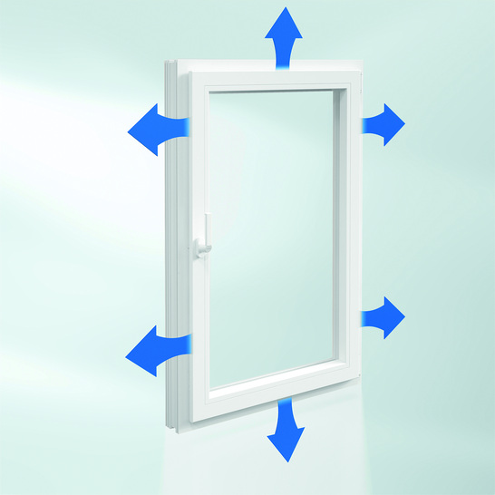 Die von außen fast nicht sichtbare Spaltöffnung gewährleistet im Hinblick auf die Sicherheit alle Vorteile eines geschlossenen Fensters — sogar bis Widerstandsklasse RC 2.