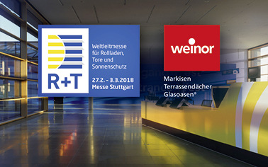 



Weinor hat sich wieder für eine Teilnahme an der Weltleitmesse R+T entschieden.

