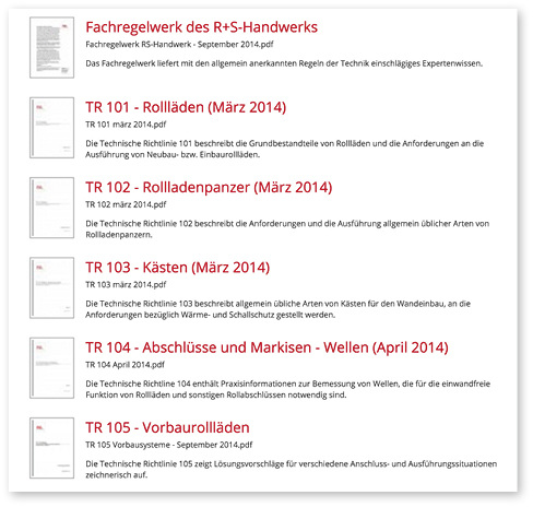 



Bis auf geänderte Titelnummern (TR 101 statt 1.1) hat sich an der Grundstrukturierung der Richtlinien des BVRS seit Jahren nicht viel getan.
