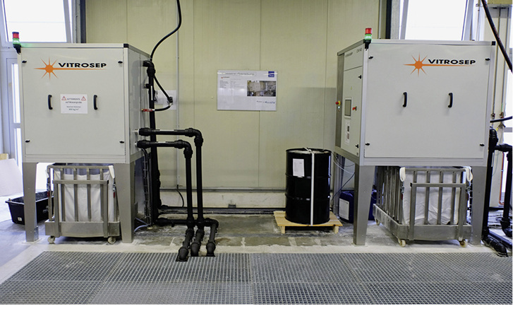 
Die neuen Reinigungsanlagen der Hecker Glastechnik stammen von der spanischen Firma Vitrosep.
