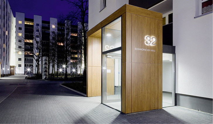 
Die Gesobau betreut rund 41 000 Wohnungen in den Berliner Bezirken und Stadtteilen Reinickendorf, Wedding, Pankow, Weißensee sowie in Wilmersdorf. 



