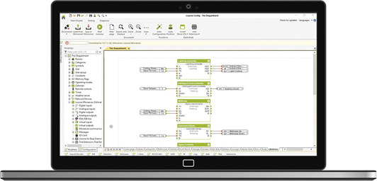 
Mit nur einem Mausklick auf den Button in Config 8 werde das gesamte Smart Home System vorkonfiguriert. 
