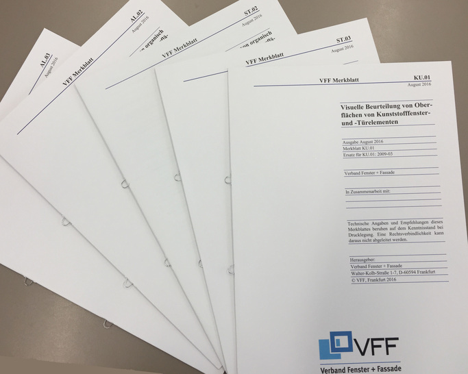 Die Merkblätter wurden jetzt von der zuständigen Arbeitsgruppe im Technischen Ausschuss des VFF überarbeitet und an die aktuelle Normung angepasst.
