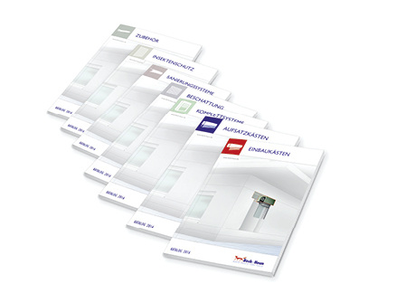 



Sieben Kataloge für sieben Produktwelten. Verstaut werden die neuen Unterlagen in einem Stehsammler.
