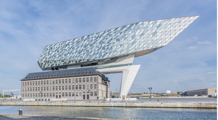
Die neue Zentrale der Hafenbehörde von Antwerpen
