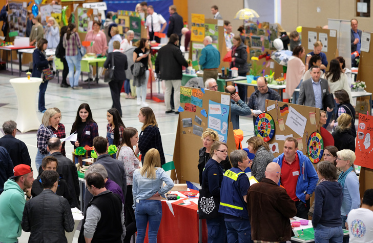 Auf der Projektmesse zum Aktionstag der Schlüsselregion präsentierten soziale Einrichtungen ihre Projektideen.