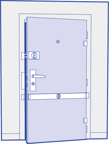 <p>
Die Grafik zeigt Sicherungsmöglichkeiten an einer Eingangstür auf.
</p>