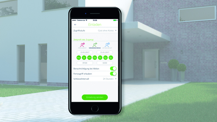 Mit der BlueCon App sollen individuelle Zutrittsberechtigungen zum Gebäude sicher und komfortabel möglich sein.