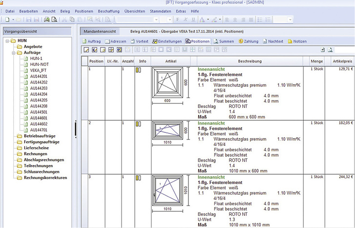 



Aufnahme der Positionen mit dem Klaes Programm zur LE-Generierung
