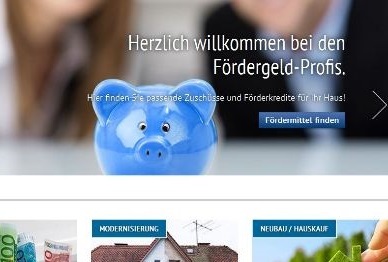 foerderdata.de ist ein Service der febis Service GmbH, Urheber der vielfach lizensierten Datenbank foerderdata. - © Screenshot foerderdata
