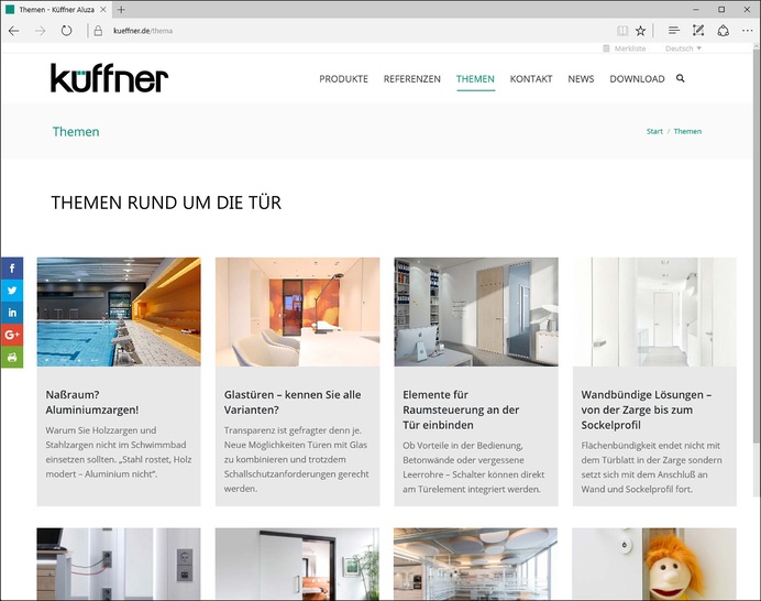 Kompetente Planungshilfe für Türen — nach Themen und Einsatzbereichen mit Objektreferenzen.