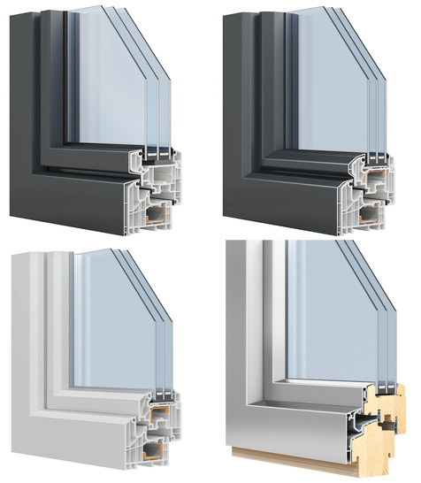 v.l.oben nach rechts unten: Profilschnitte der Produktlinien Prestige, Classic, Style und Avantgard.