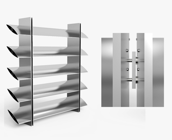 Überall, wo Optik und Funktion in harmonischen Einklang zu bringen sind, soll mit MLL-Aluminiumgroßlamellen eine optimale Beschattung und Lichtlenkung ­angeboten werden.