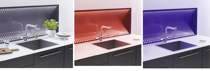 



Der Veredler bietet jetzt mit Spri Lumina ein Glaswandsystem mit ausdrucksstarkem 3D-Effekt für Nischenrückwände an. Dabei verbindet Anbieter Sprinz den besonderen Lichteffekt im Kontext von Verbundglas, Ettlin-Gewebe sowie Montagerahmen, inklusive LEDs. Das System wird maßgerecht individuell gefertigt. Maximale Glasformate von 2,0 x 0,65 m lassen sich aktuell umsetzen. 



Angeboten und verarbeitet werden hierfür aktuelle LED-Stripes. Das Komplettsystem setzt sich aus Glas, Aluminiumrahmen, Rückwand, LED-Kit und Spezialgewebe der Firma Ettlin zusammen und sei hierbei vielseitig planbar. Das System ist mit einer Gesamtstärke von 27 mm sehr flach und gleichzeitig leicht zu montieren. Das System ist reversibel und damit auf Eventualitäten vorbereitet, so der Anbieter. 
