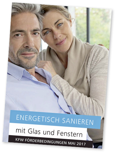 



Deckblatt des Flyers „Energetisch Sanieren mit Glas und Fenstern“

