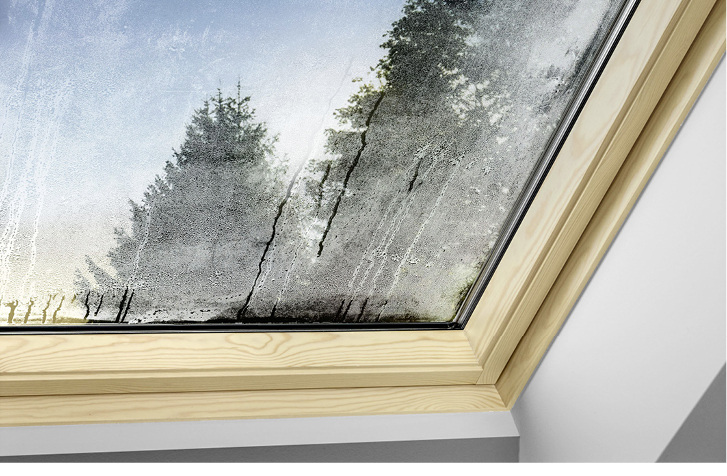<p>
</p>

<p>
Kondenswasser an den Fenstern kann ein erstes Anzeichen für zu hohe Luftfeuchtigkeit sein.
</p> - © Foto: Velux

